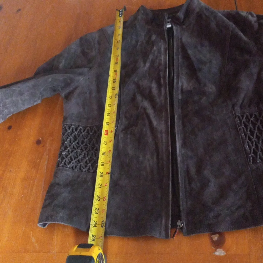 Nwt Coldwater Creek Suede Jacket in Rich Brown Womans Medium - Picture 11 of 14